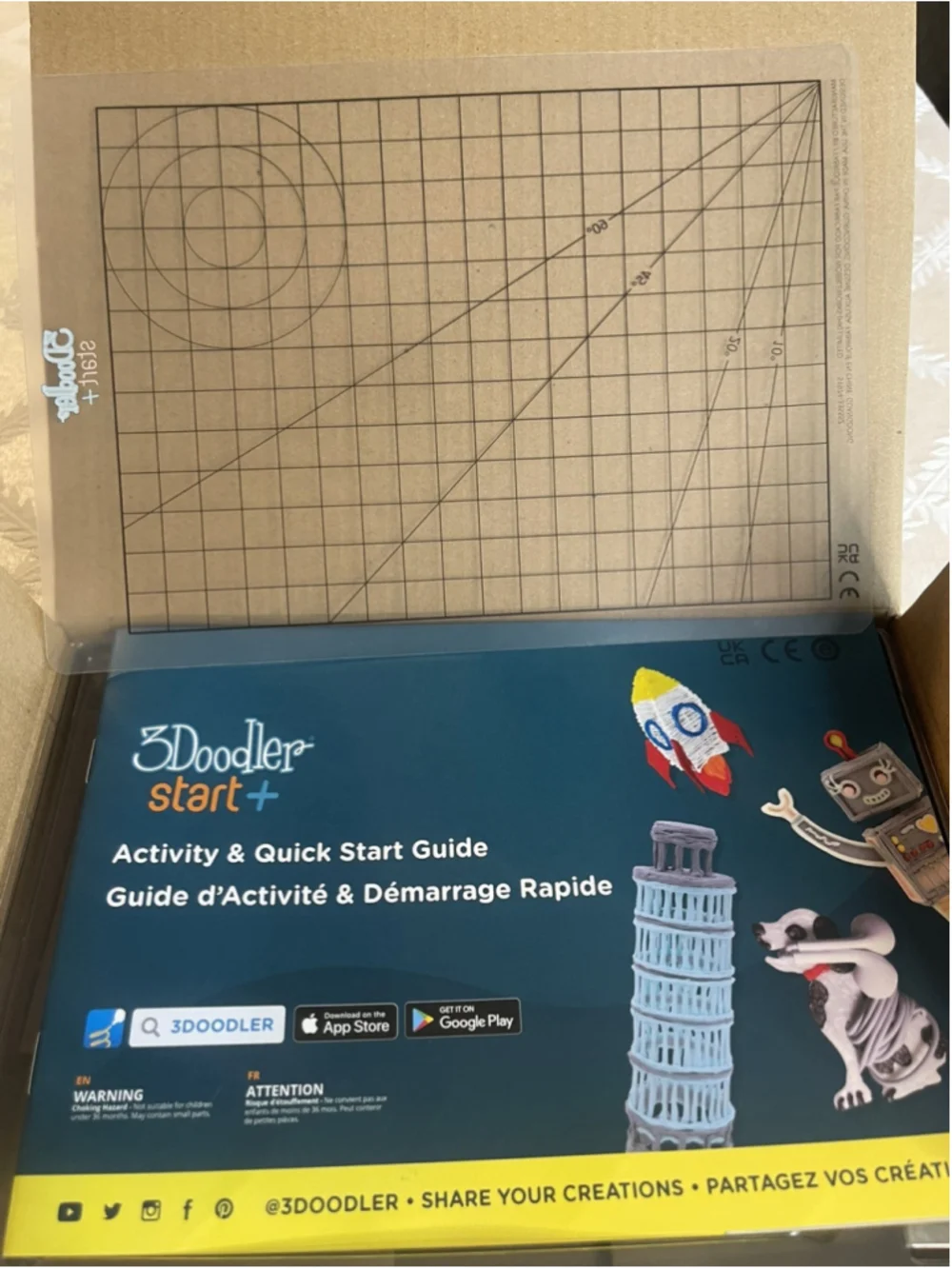 3Doodler Start + Essentials 3D Printing Pen Set Light Blue Gently Used